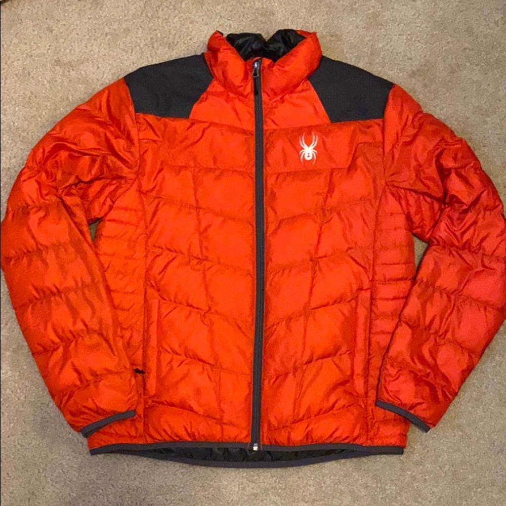 Men’s Spyder jacket - Size Large Orange/Gray